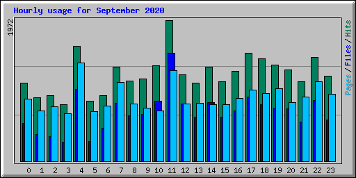 Hourly usage for September 2020