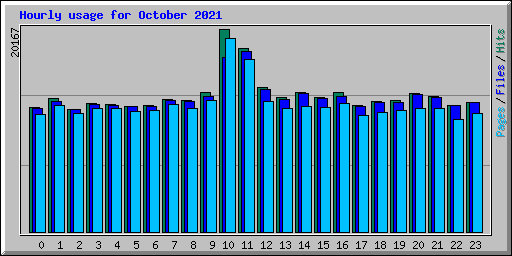 Hourly usage for October 2021