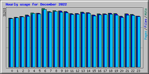 Hourly usage for December 2022