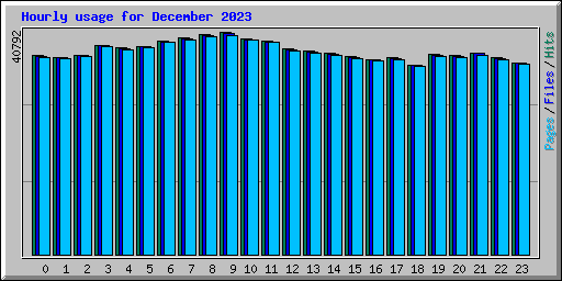 Hourly usage for December 2023