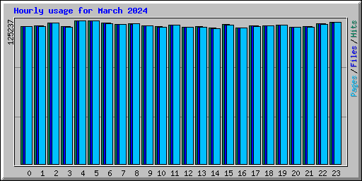 Hourly usage for March 2024