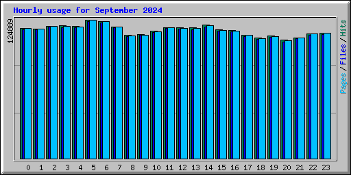 Hourly usage for September 2024