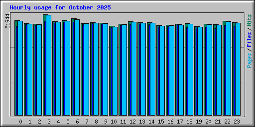 Hourly usage for October 2025
