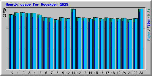 Hourly usage for November 2025