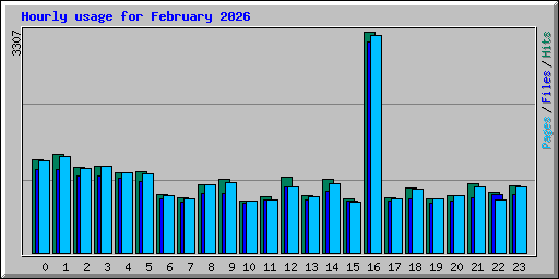 Hourly usage for February 2026