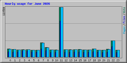 Hourly usage for June 2026